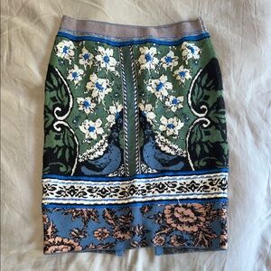 Anthropologie Pencil Skirt - Green and Blue
